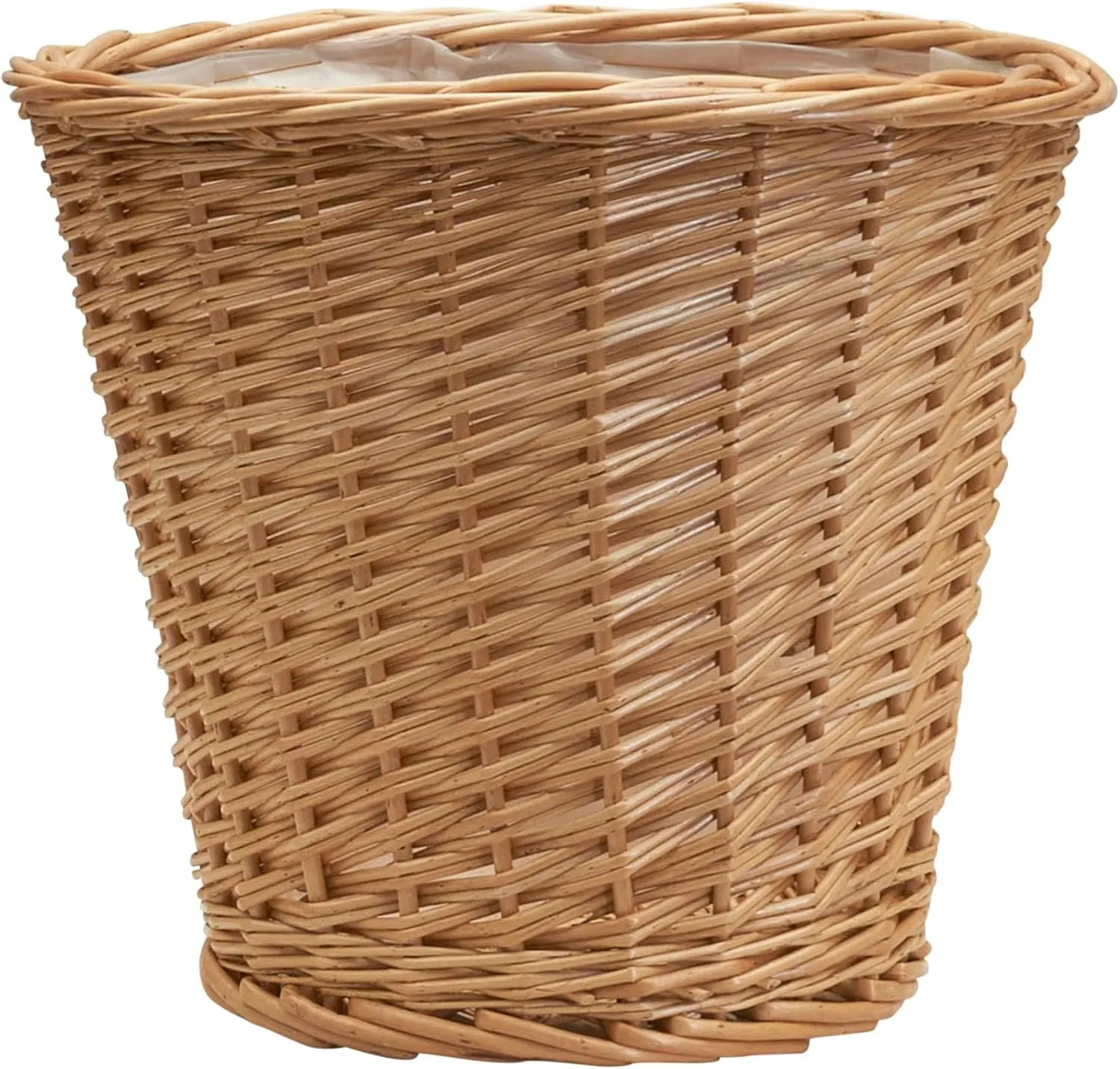 Household Essentials ML-2312 Medium Willow Waste Basket, Natural