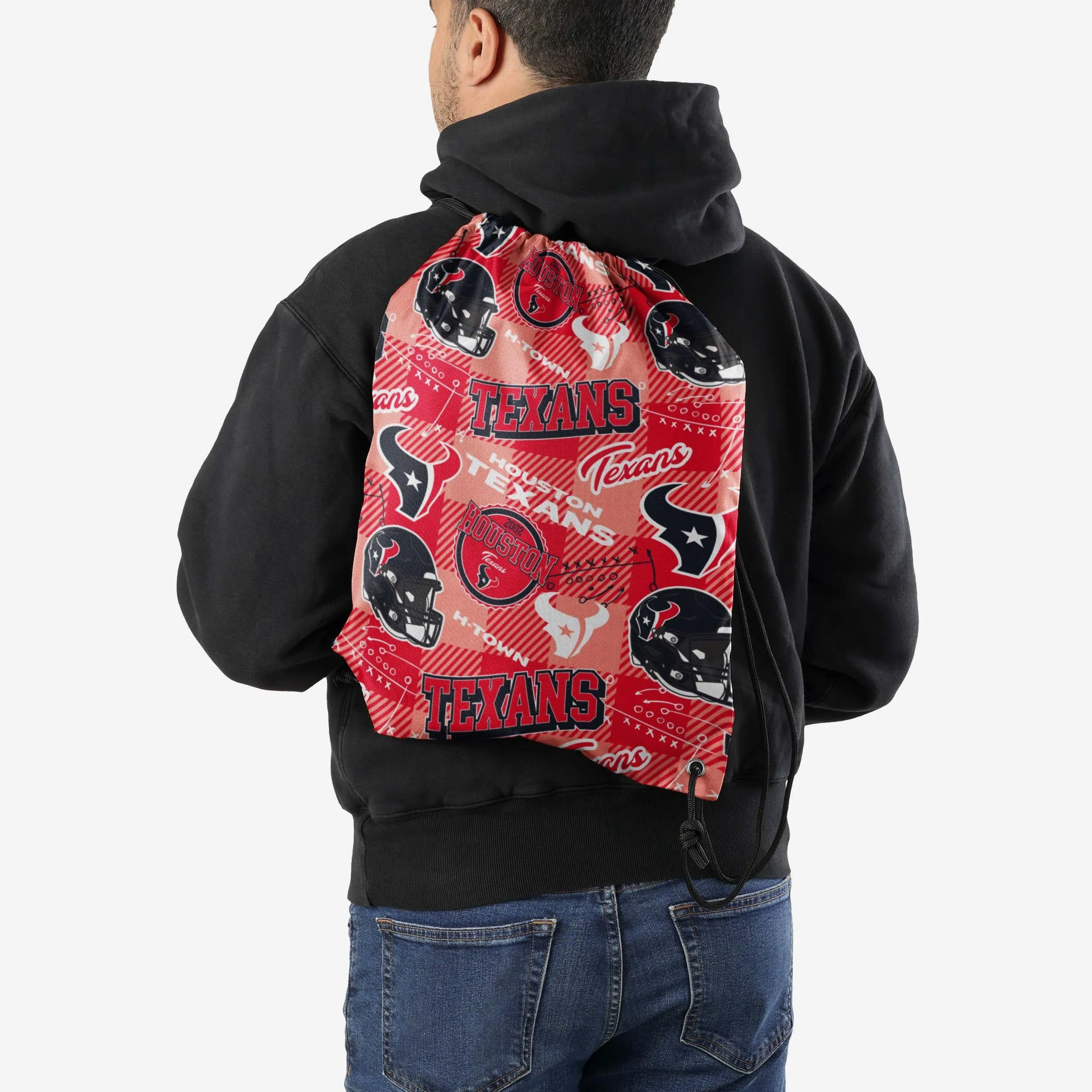Houston Texans Thematic Repeat Print Drawstring Backpack