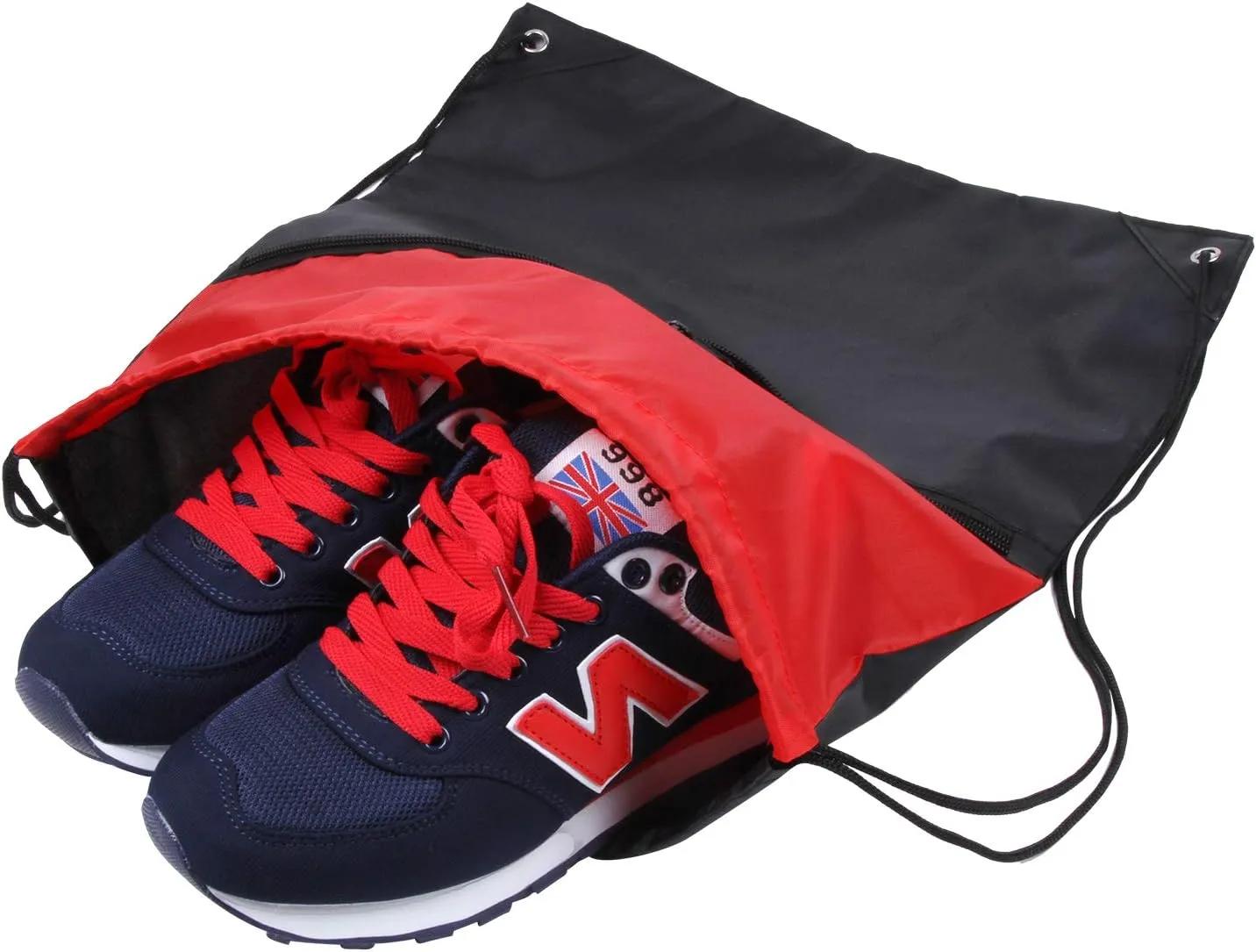 ICObuty Sports Gym Bag Sack Cheerleading Cheerleader Drawstring Backpack 6 Pack Men Women 210D Polyester (Yellow/Navy Blue)