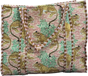 JAIPURIGARMENT Premium Quilted Cotton Tote Bag | Indian Handblock Print and Handmade Design |