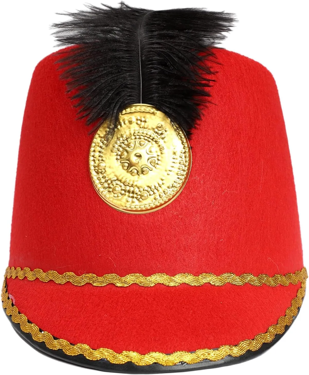 JEATHA Kids Unisex Royal Guard Costume Majorette Drum Major Outfits Long Sleeve Fringe Epaulet Jacket with Hat