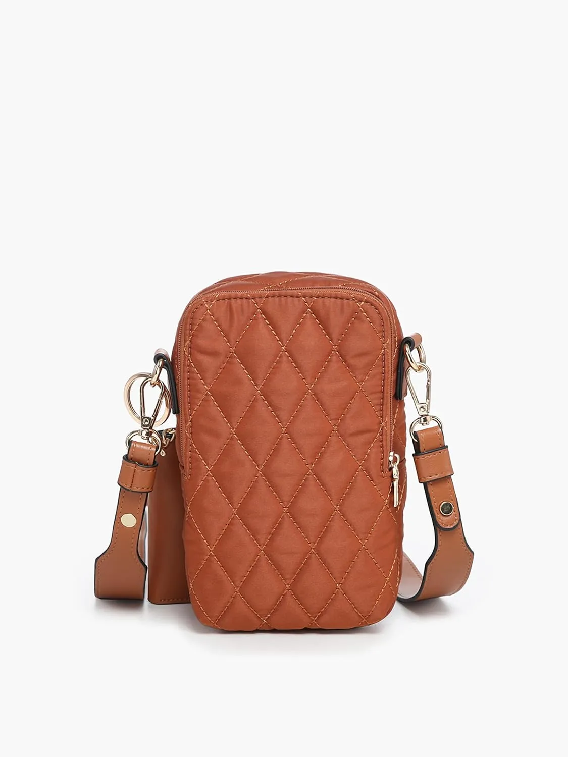 Jen & Co. M2080QLT Parker Everyday Travel, Vegan Leather Quilted Crossbody Handbag Purse