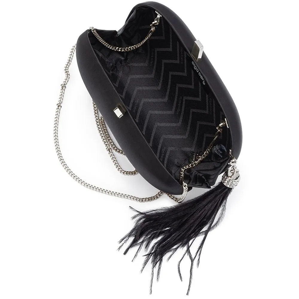 JENNA Feather Tassel Clutch