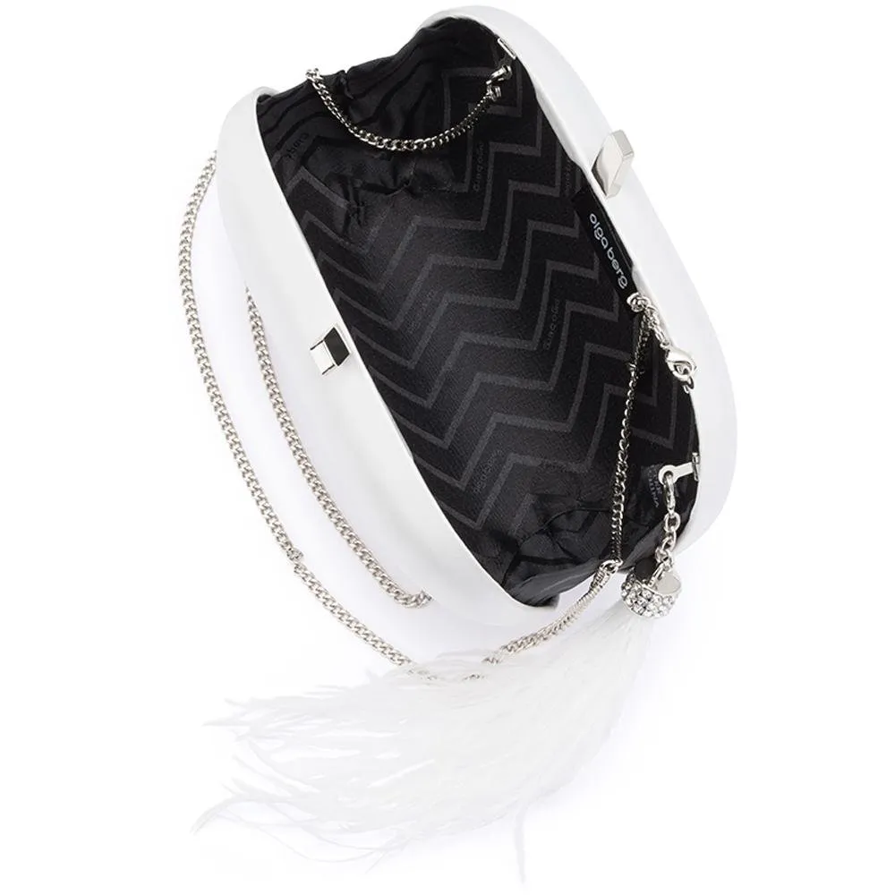 JENNA Feather Tassel Clutch
