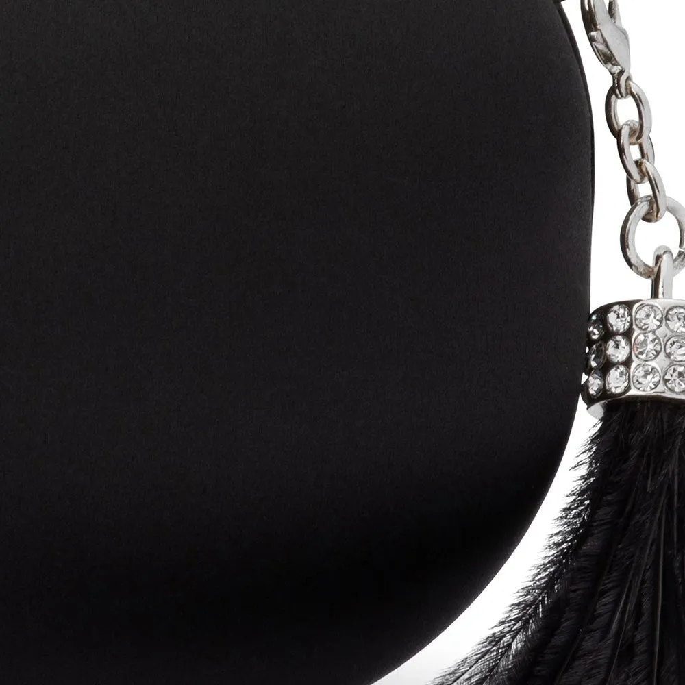 JENNA Feather Tassel Clutch