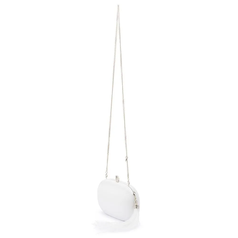 JENNA Feather Tassel Clutch