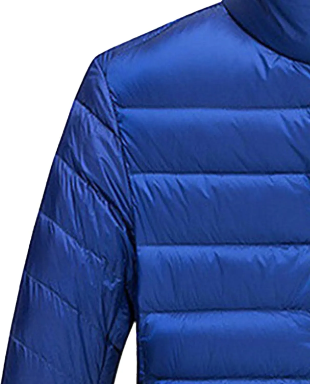 JEsilunmaMY Men's Thermal Sport Cropped Down Jacket Stand Collar Lightweight Packable Puffer Jacket Casual Warm Winter Coats