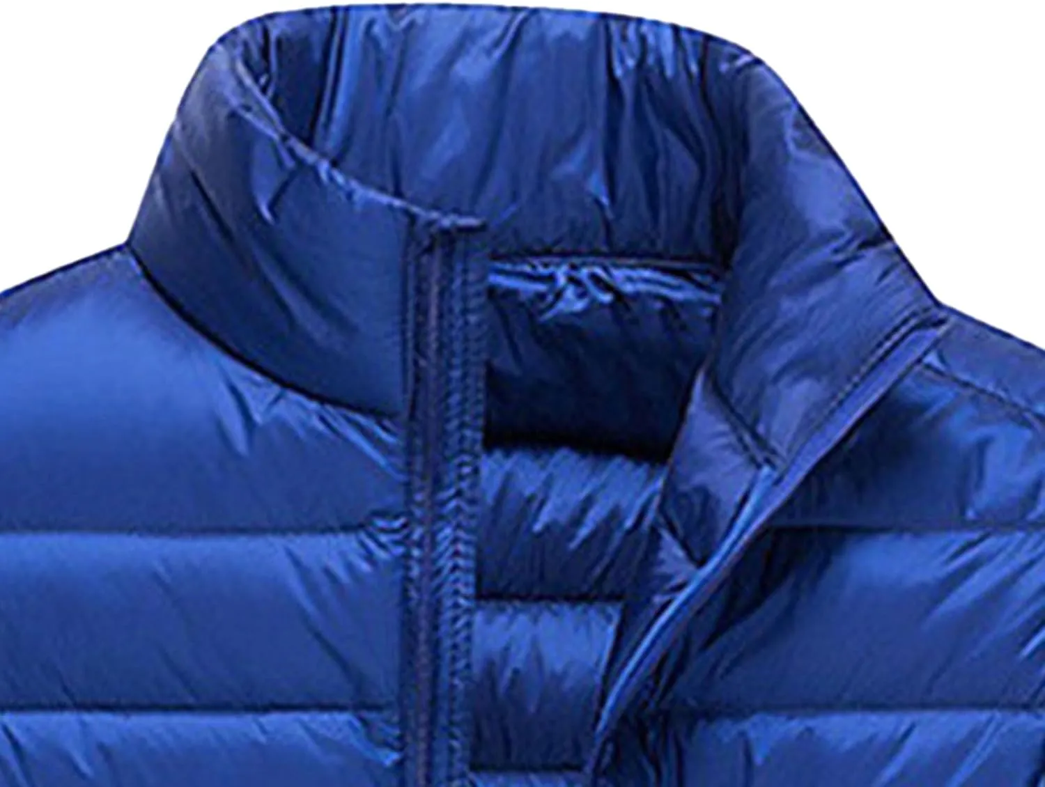 JEsilunmaMY Men's Thermal Sport Cropped Down Jacket Stand Collar Lightweight Packable Puffer Jacket Casual Warm Winter Coats