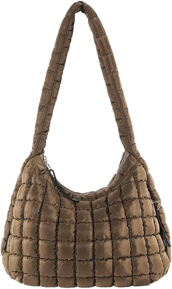 Juoxeepy Quilted Tote Crossbody Women's Puffy Hobo Bag with Padding