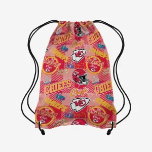 Kansas City Chiefs Thematic Repeat Print Drawstring Backpack