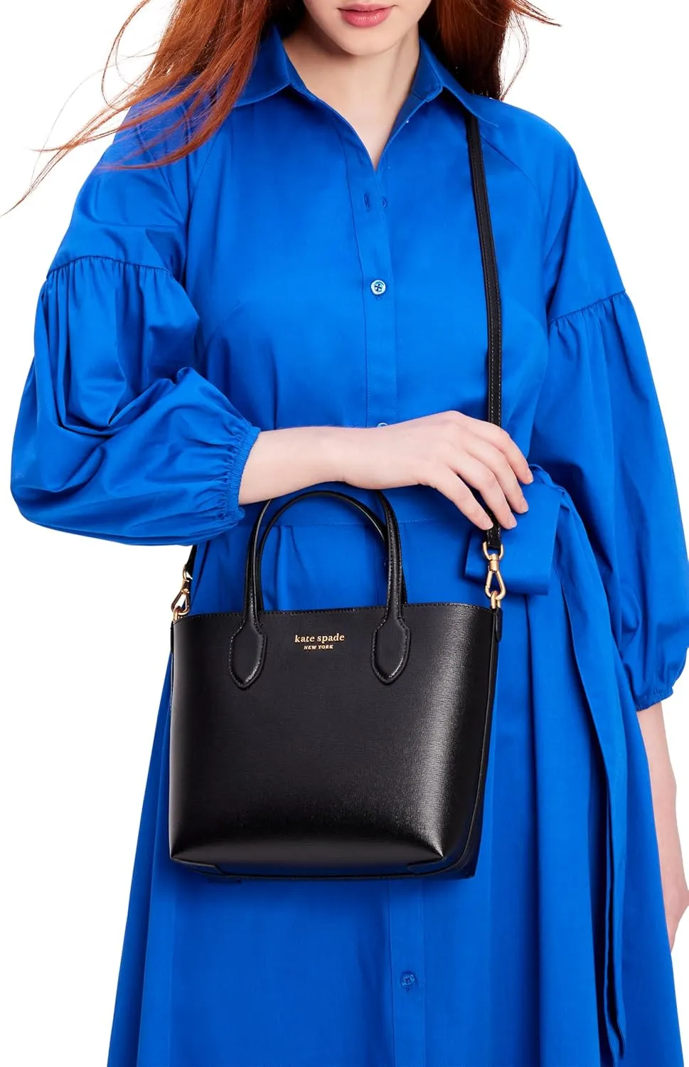 kate spade new york Women's Bleecker Saffiano Leather Medium Crossbody Tote