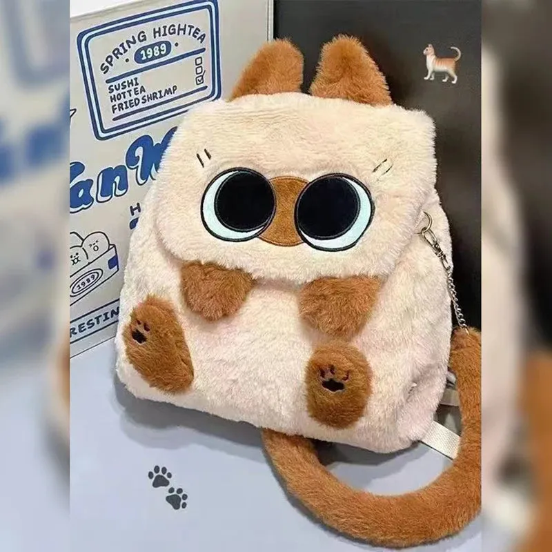 Kawaii New Capybara Plush Backpack For Women Versatile Cartoon Funny Capibala Bag Large Capacity Tote Bag Children's Gift