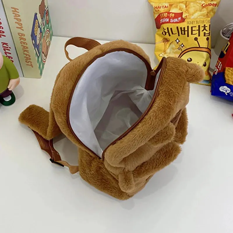 Kawaii New Capybara Plush Backpack For Women Versatile Cartoon Funny Capibala Bag Large Capacity Tote Bag Children's Gift