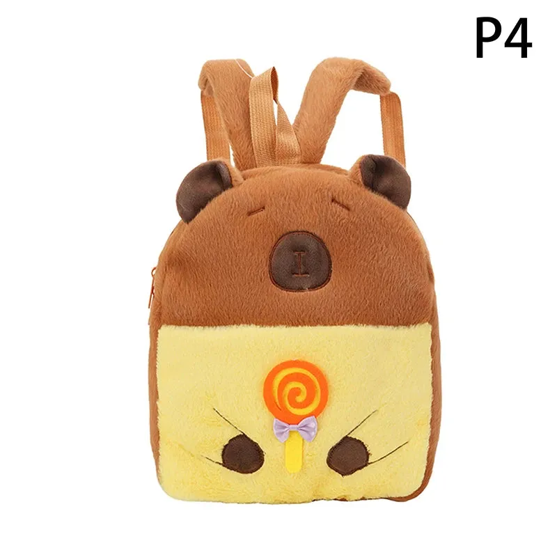 Kawaii New Capybara Plush Backpack For Women Versatile Cartoon Funny Capibala Bag Large Capacity Tote Bag Children's Gift