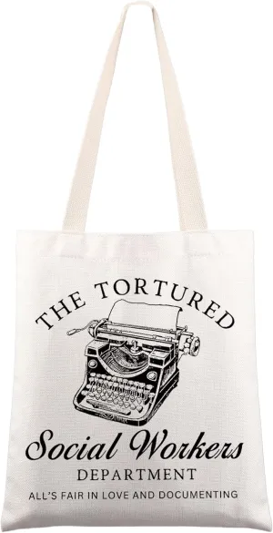 KEYCHIN Social Workers Tote Bag The Tortured Social Workers Department Gifts MSW LSW LCSW Gifts Social Workers Shoulder Bag