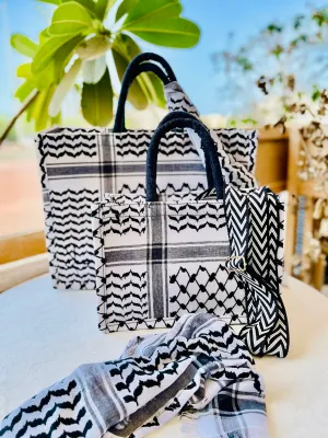 Kiffeyeh bag - Original White and Black