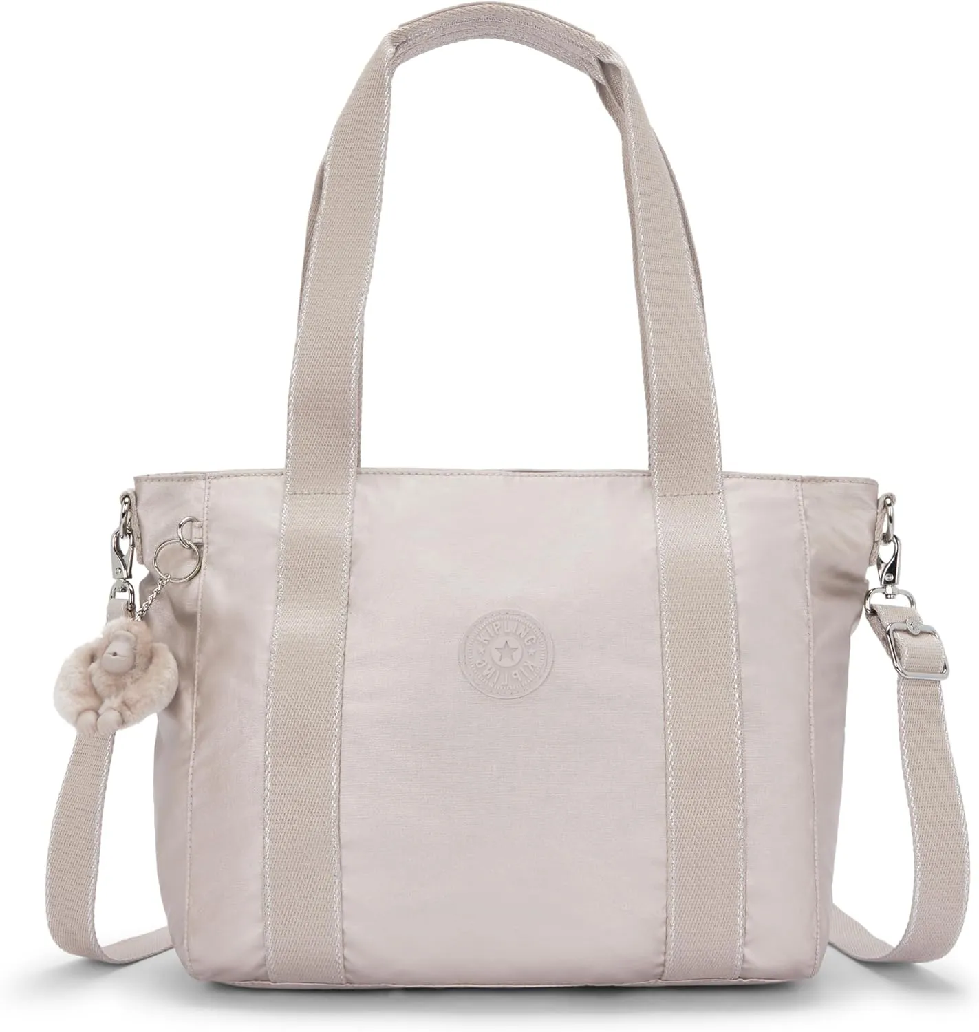 Kipling Women's Asseni Small Tote Bag, Versatile Lightweight Purse, Nylon Shoulder Bag