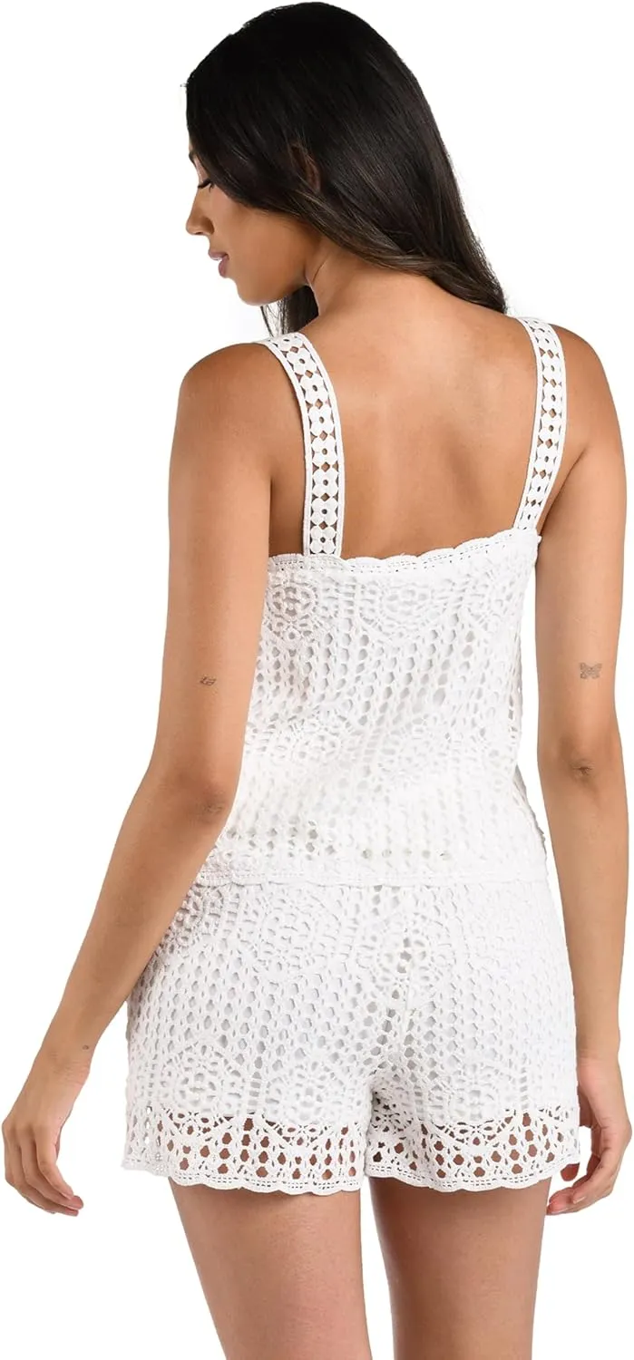 La Blanca womens Over the Shoulder Tank Top Swimsuit Cover Up