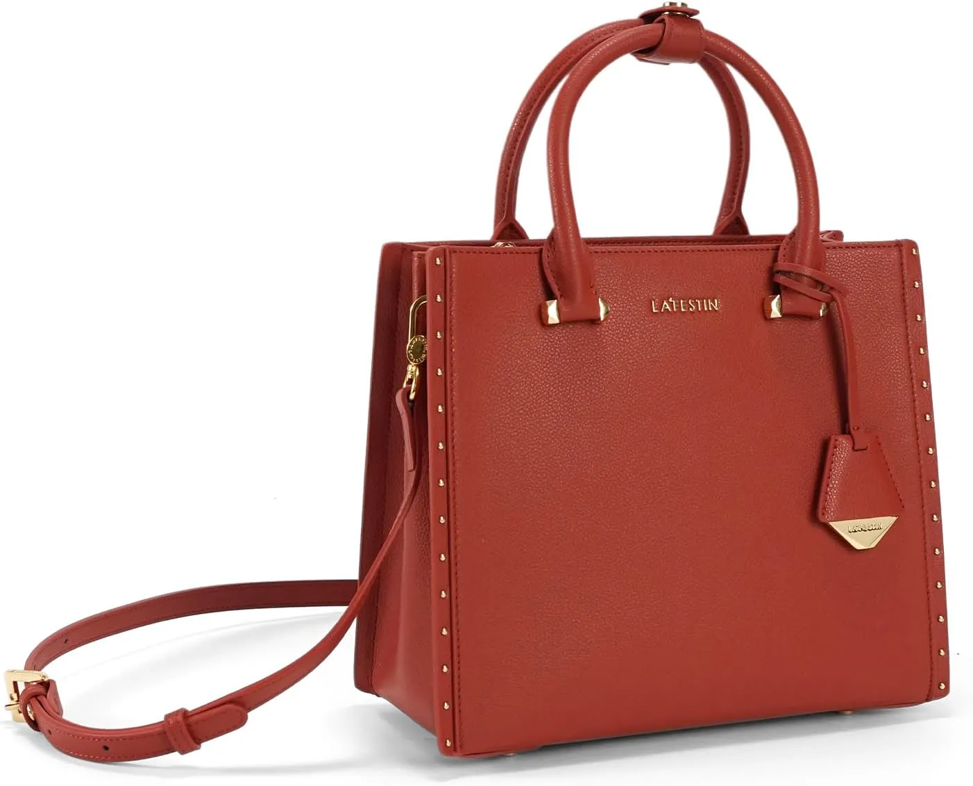 LA FESTIN Designer Leather Handbag for Women - Small Crossbody Purse with Top Handle and Adjustable Strap