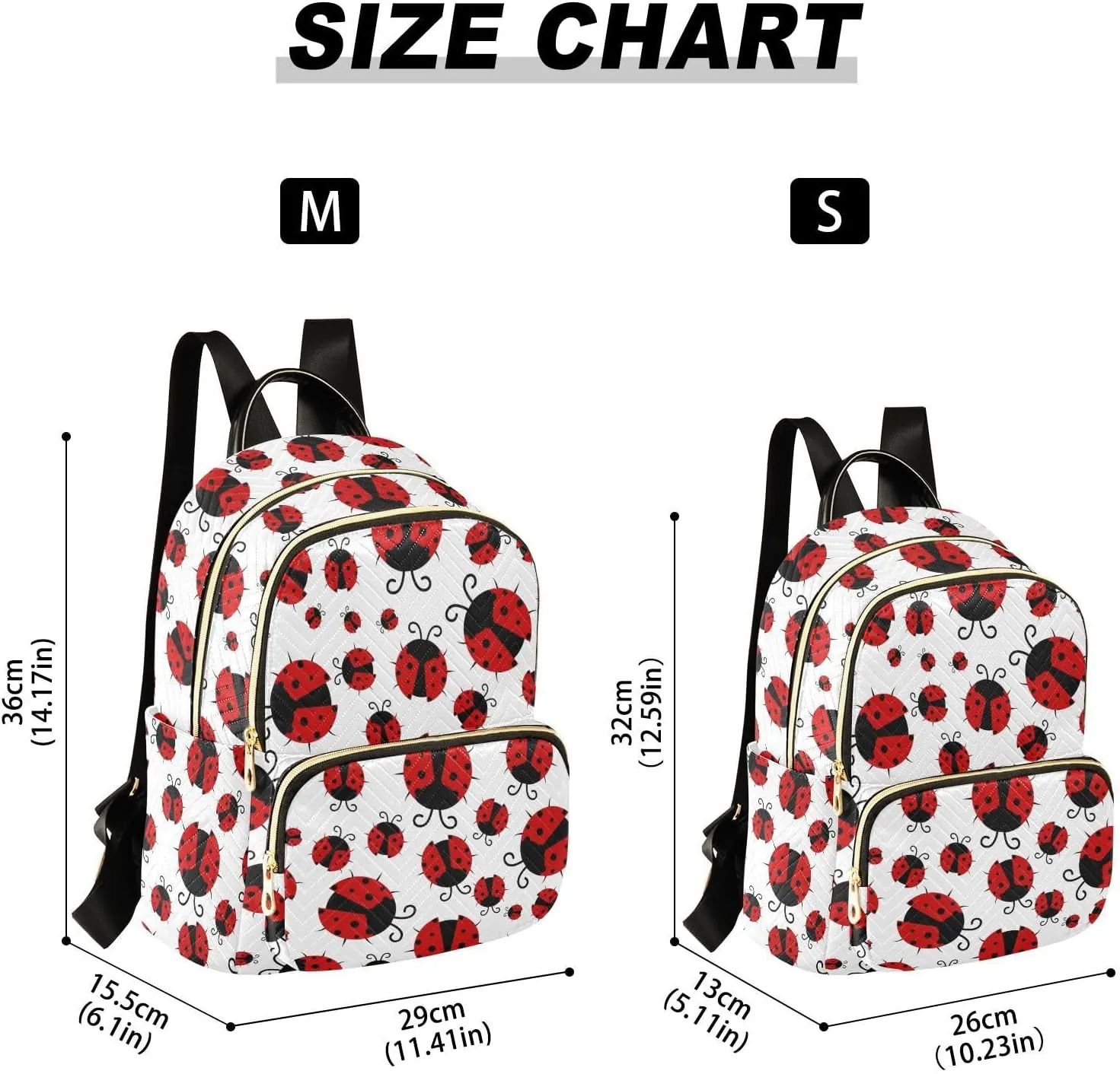 Ladybug Seamless Pattern Abstract Texture Mini Backpack for Women, Travel Backpack Purse Daypack Shoulder Bag for Ladies