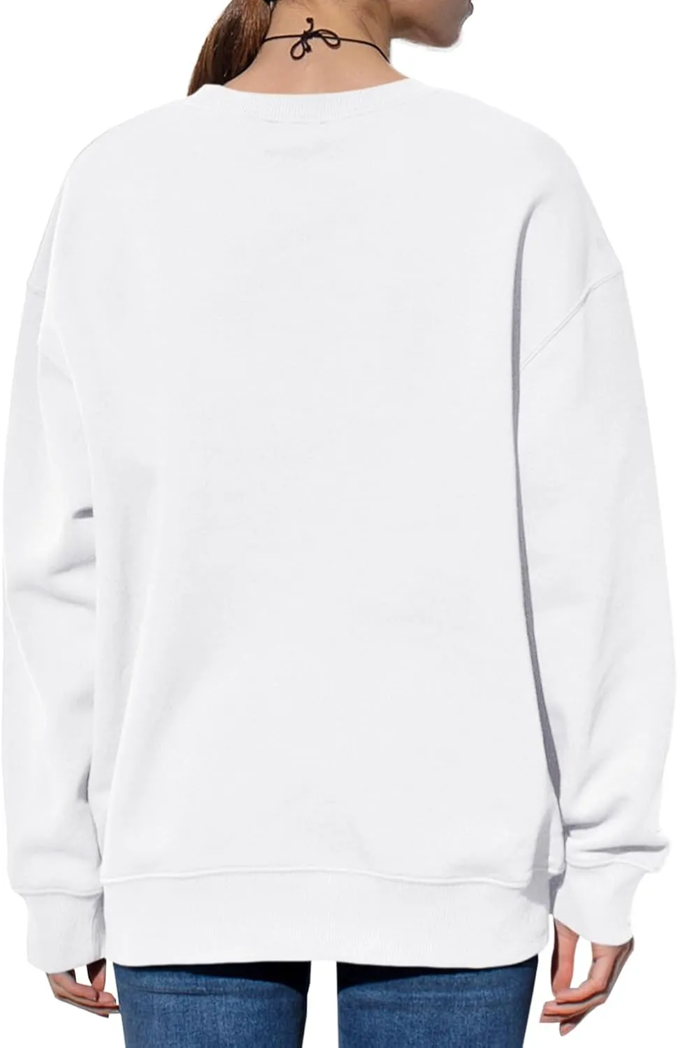 Langwyqu Women's Oversized Sweatshirt Los Angeles California Crewneck Long Sleeve Casual Loose Pullover Tops