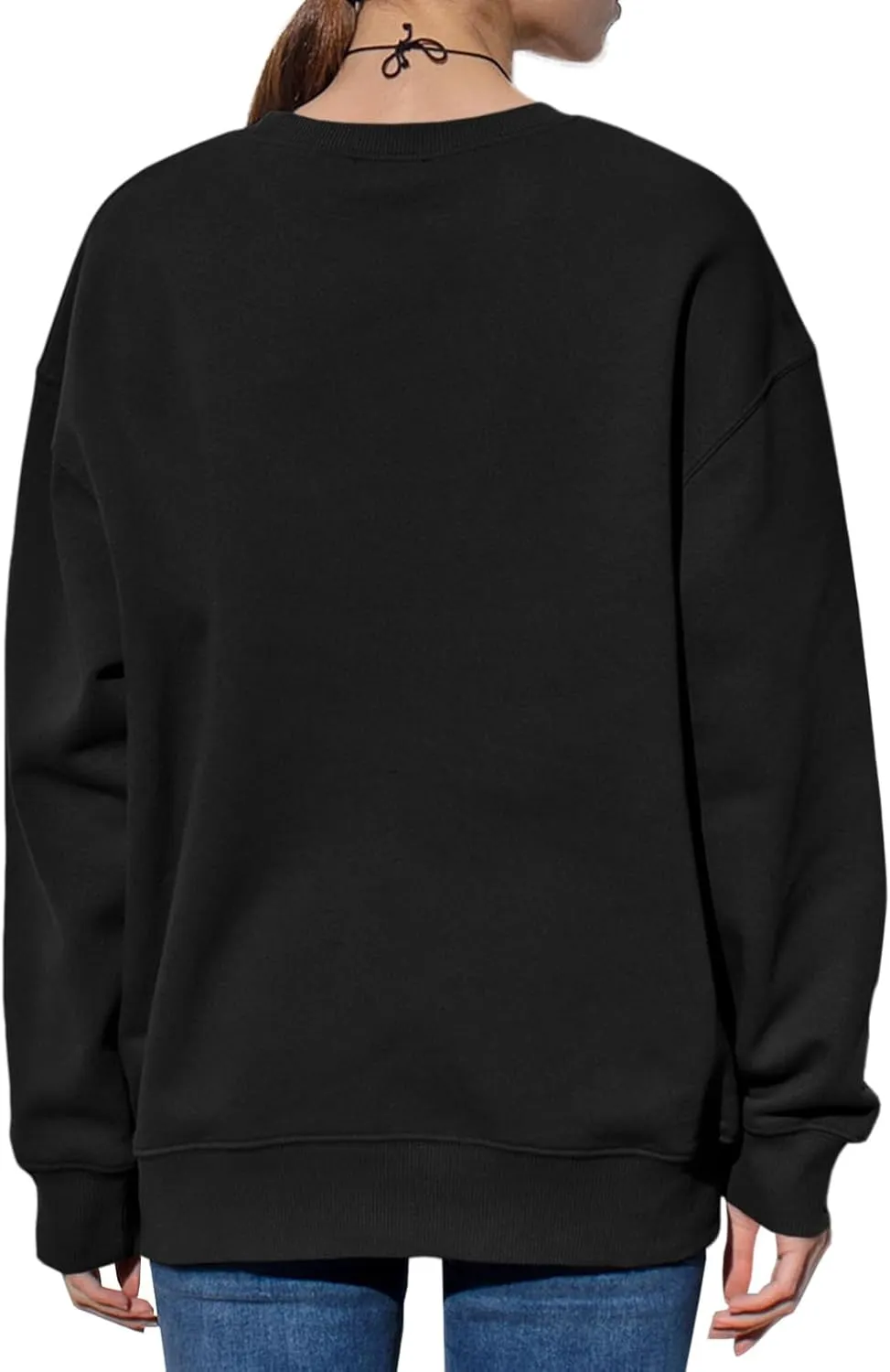 Langwyqu Women's Oversized Sweatshirt Los Angeles California Crewneck Long Sleeve Casual Loose Pullover Tops