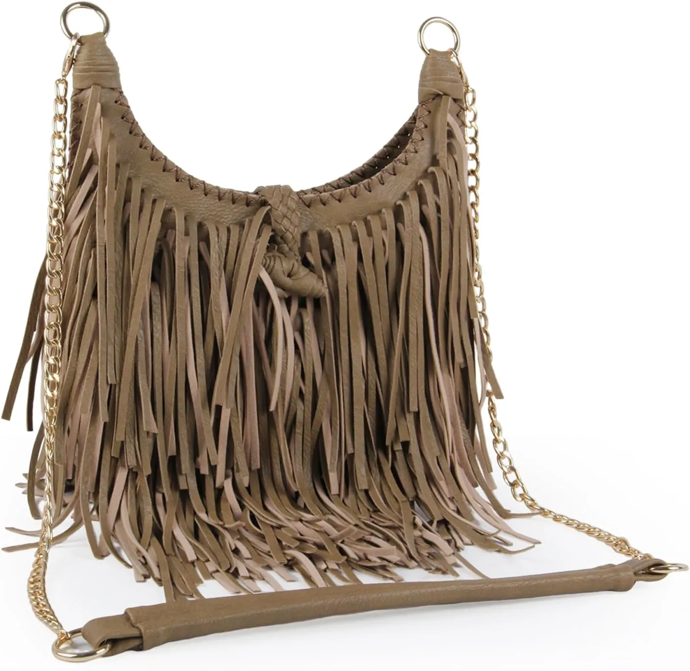 Lanpet Women Fringe Tassel Cross Body Bag Leisure Shoulder Bag