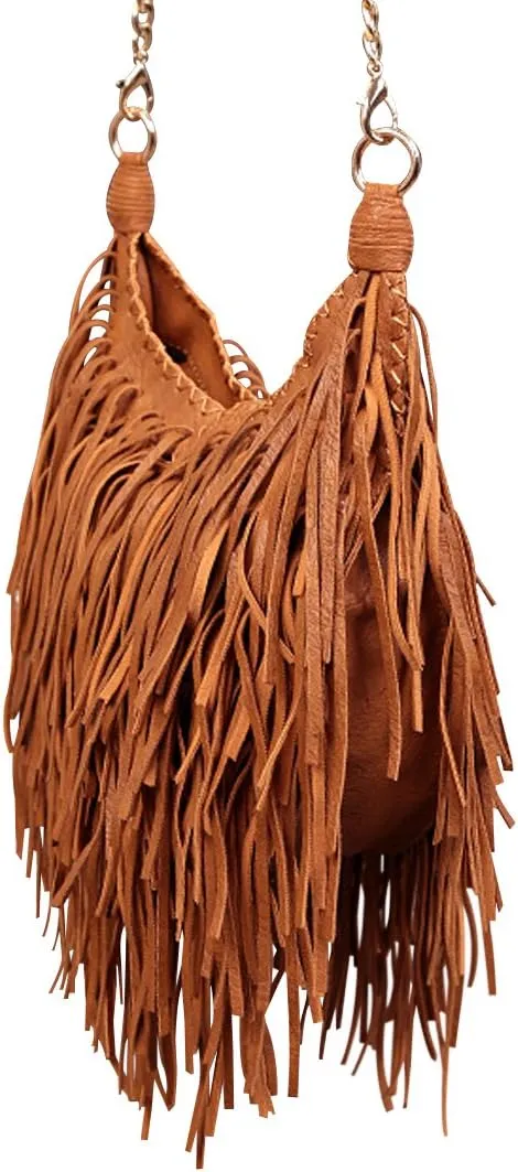 Lanpet Women Fringe Tassel Cross Body Bag Leisure Shoulder Bag