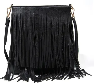 Lanpet Women Fringe Tassel Cross Body Bag Leisure Shoulder Bag