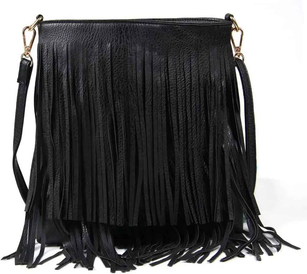 Lanpet Women Fringe Tassel Cross Body Bag Leisure Shoulder Bag