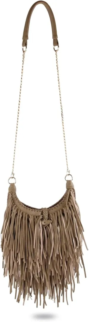 Lanpet Women Fringe Tassel Cross Body Bag Leisure Shoulder Bag