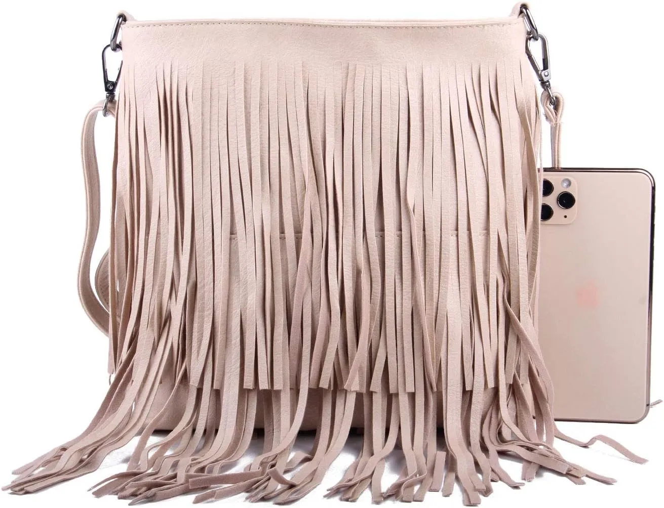 Lanpet Women Fringe Tassel Cross Body Bag Leisure Shoulder Bag