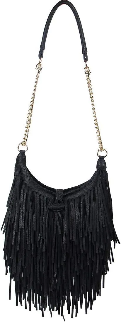 Lanpet Women Fringe Tassel Cross Body Bag Leisure Shoulder Bag