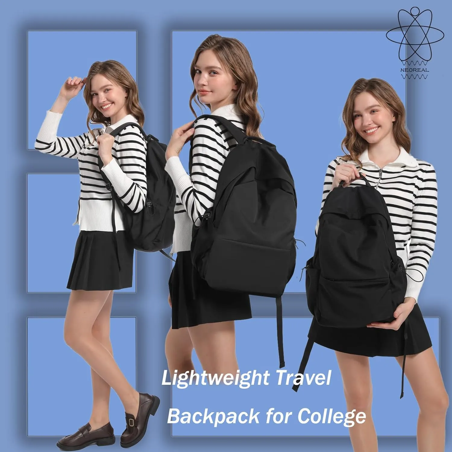 Laptop Backpack for Work, College, Travel, Lightweight Waterproof Daily Backpacks for Men Women, Sport Rucksack Computer Bag Fits 15.6 Inch Notebook