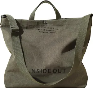 Large Tote Bag for Women, Canvas Bag Women Gift, Fashion Crossbody 16oz 100% Cotton Bag, Large Capacity Shoulder Bag