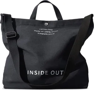 Large Tote Bag for Women, Canvas Bag Women Gift, Fashion Crossbody 16oz 100% Cotton Bag, Large Capacity Shoulder Bag