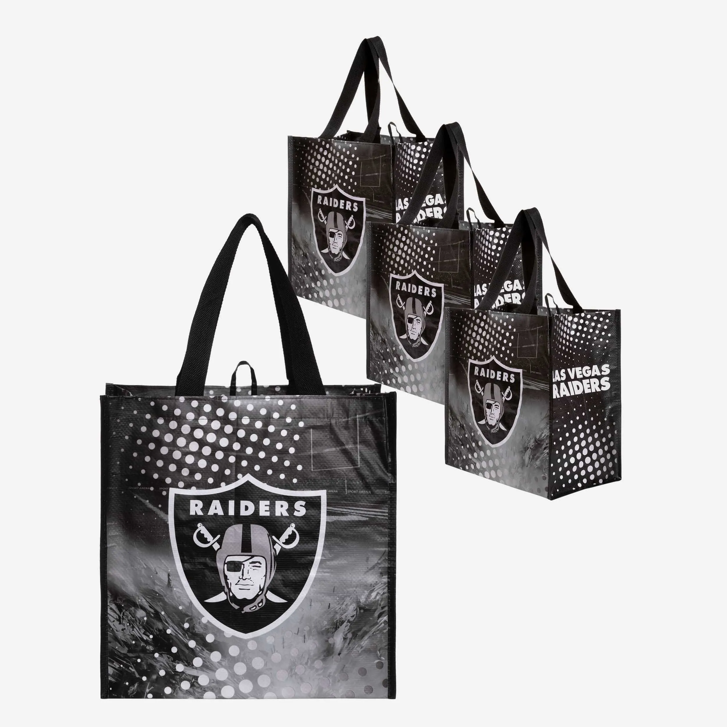 Las Vegas Raiders 4 Pack Reusable Shopping Bags