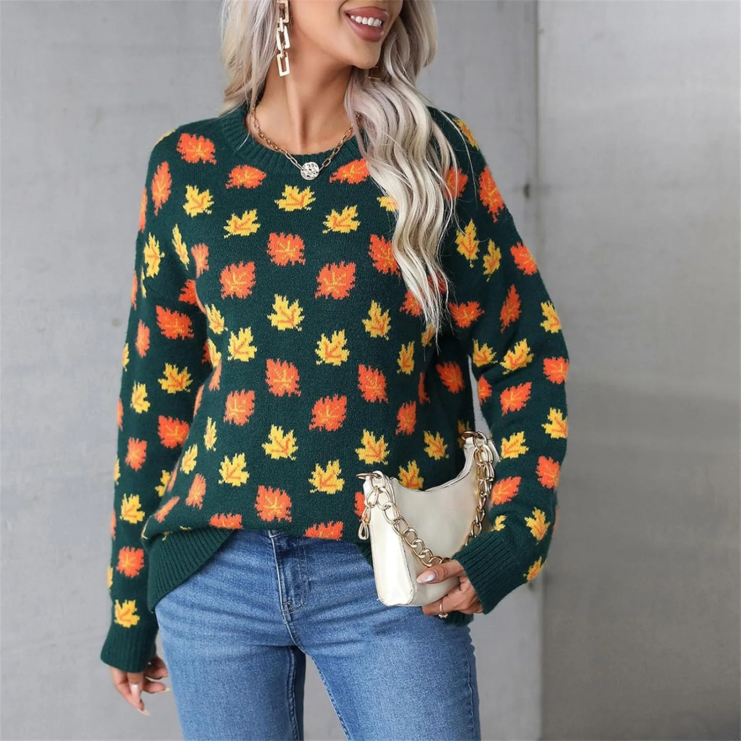 Lastesso Sweaters for Women Cute Chunky Knit Sweater Casual Crewneck Long Sleeve Fall Winter Fashion Vacation Clothes