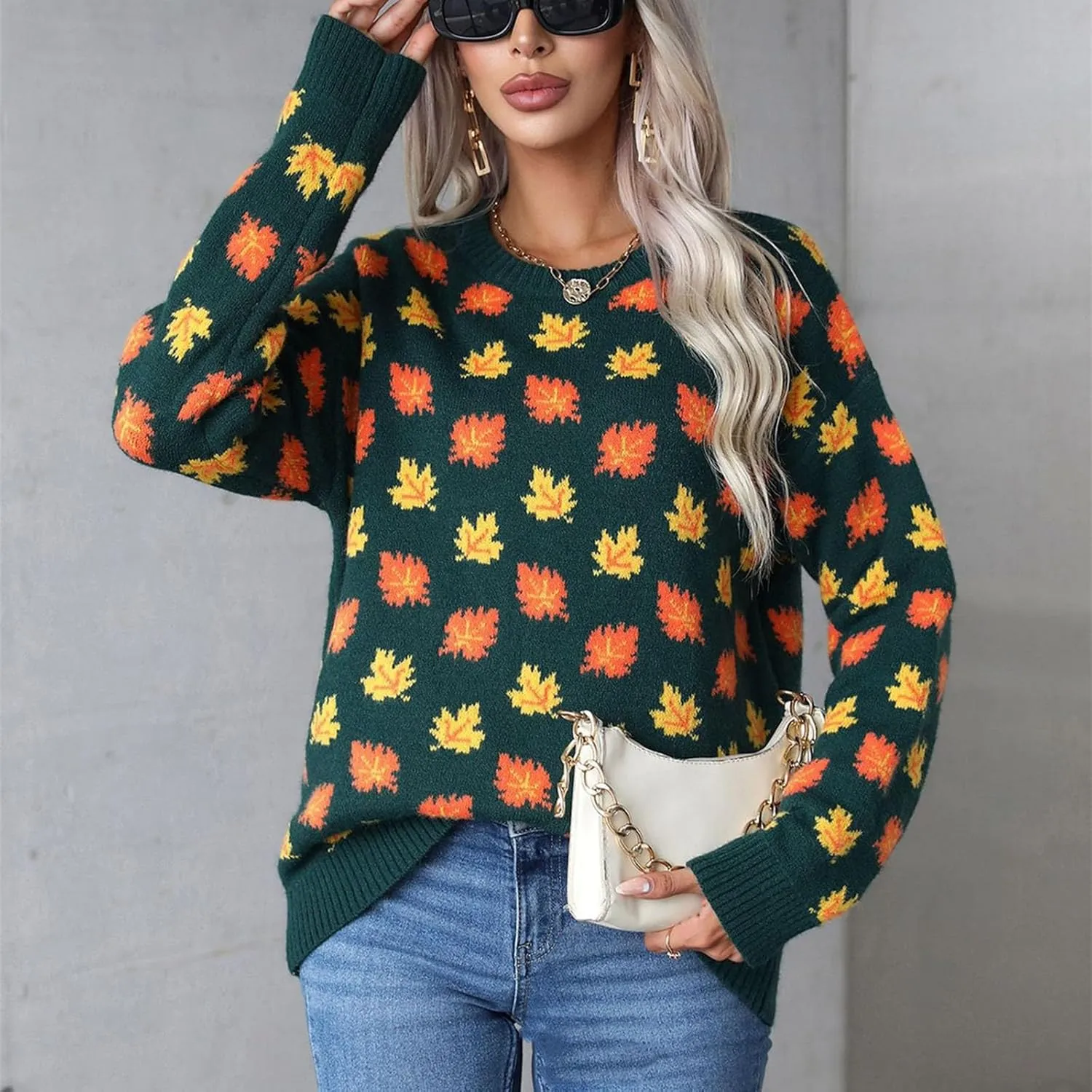 Lastesso Sweaters for Women Cute Chunky Knit Sweater Casual Crewneck Long Sleeve Fall Winter Fashion Vacation Clothes
