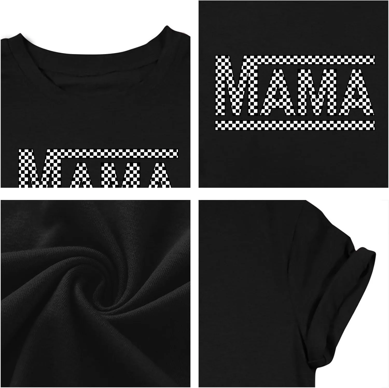 LAZYCHILD Mama Oversized Shirts for Women: Mom Oversized Graphic T-Shirt Mama Letter Print Short Sleeve Tops