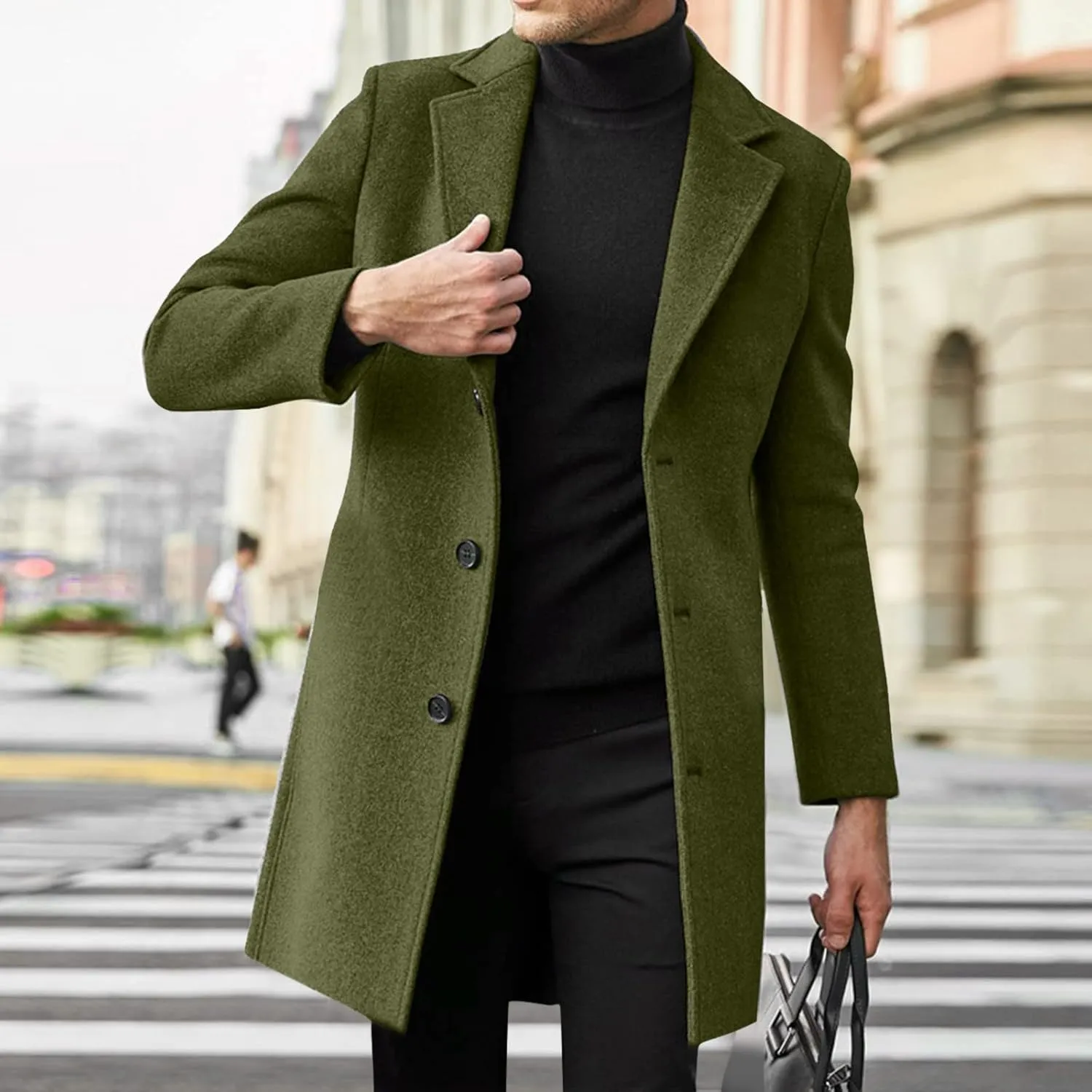 LCMTWX Men's Thicken Warm Winter Coat Stand Collar Knitted Splice Sweater Coat Casual Cardigan Stylish Outwear Winter