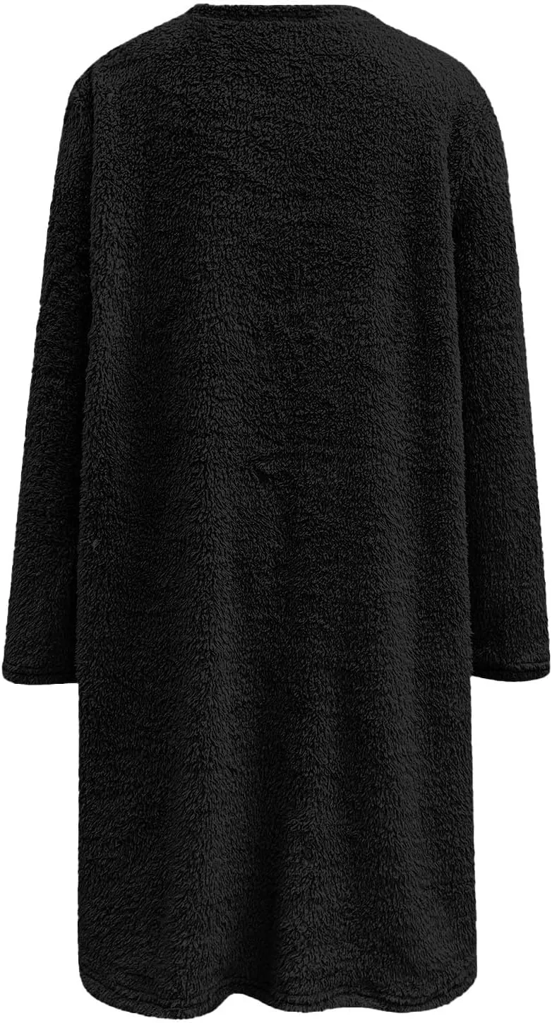 LCMTWX Winter Warm Fleece Pullover Sweatshirt Women Thickening Plus Size Coat Jacket Casual Plus Size Loose Coat Casual