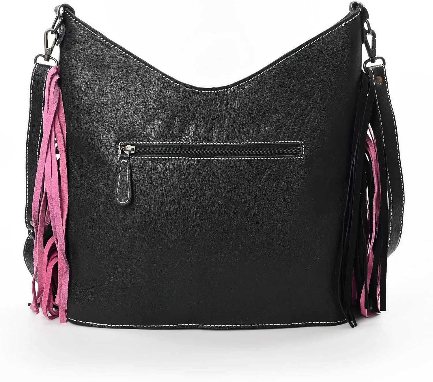 Leather Cross Body Bag Purse for Woman Sling Bag Cowhide Handmade Western Shoulder Bags With Adjustable Strap 12x14 in