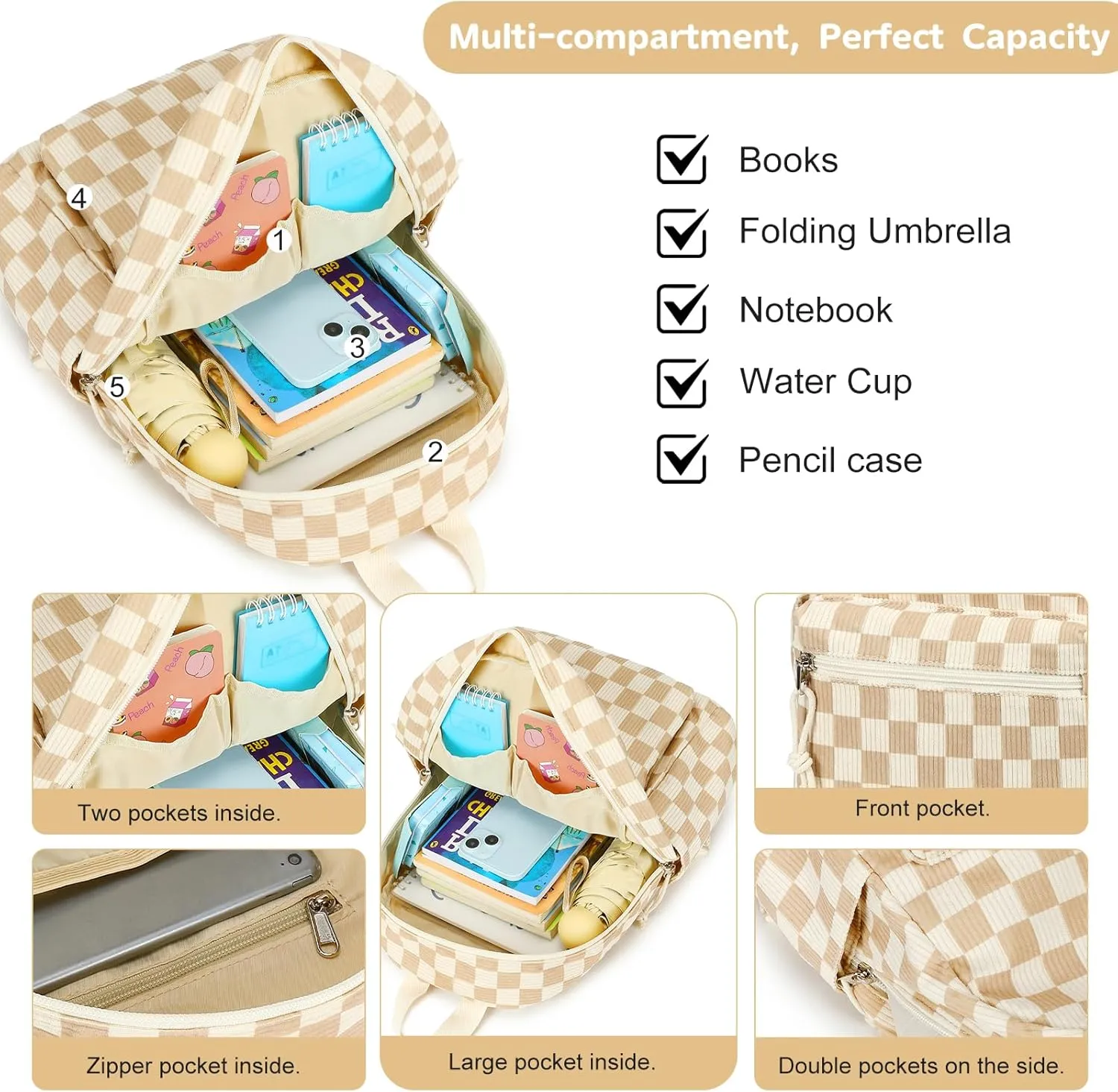 LEDAOU Mini Backpack Purse Cute Small Backpack with Wallet Backpacks for Women Grils Teens Daypack for Work Travel Daily