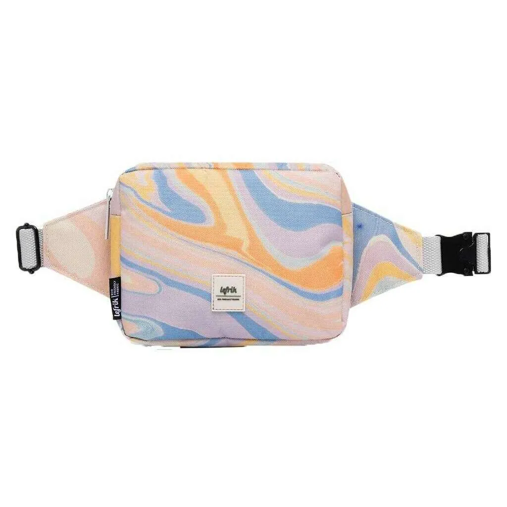 Lefrik Reef Marble Crossbody Bum Bag - Blue/Orange/Yellow