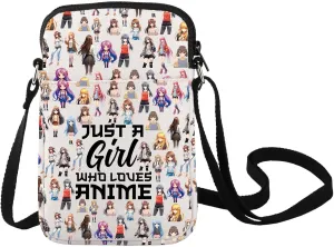 LEVLO Anime Fans Crossbody Bag Anime Lover Gift Just A Girl Who Really Loves Anime Shoulder Bag Cartoon Anime Merch