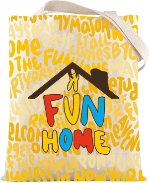 LEVLO Fun Home Musical Tote Bag Alison & Bruce Fans Gift Helen Musical Shoulder Bag Alison Musical Theater Merch