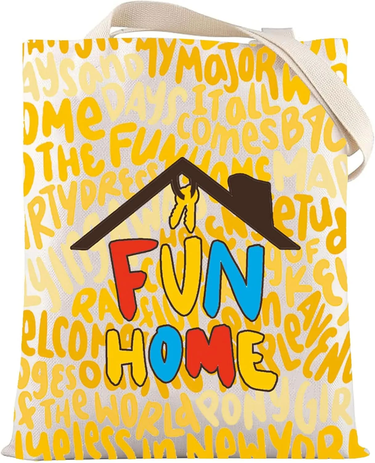 LEVLO Fun Home Musical Tote Bag Alison & Bruce Fans Gift Helen Musical Shoulder Bag Alison Musical Theater Merch