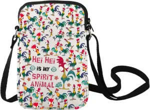 LEVLO Hei Chicken Crossbody Bag Chicken Lover Gift Hei Is My Spirit Animal Shoulder Bag Cartoon Movie Merchandise