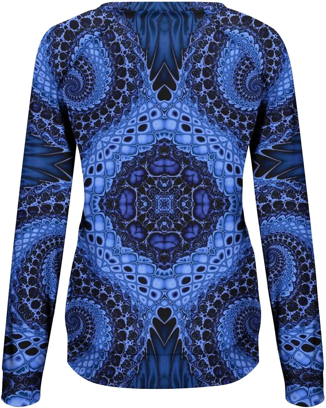 Loose Fitting Long Sleeve Tops for Women Aztec Ethnic Print Graphic Tee Shirts Casual Dressy Crewneck Sweatshirts